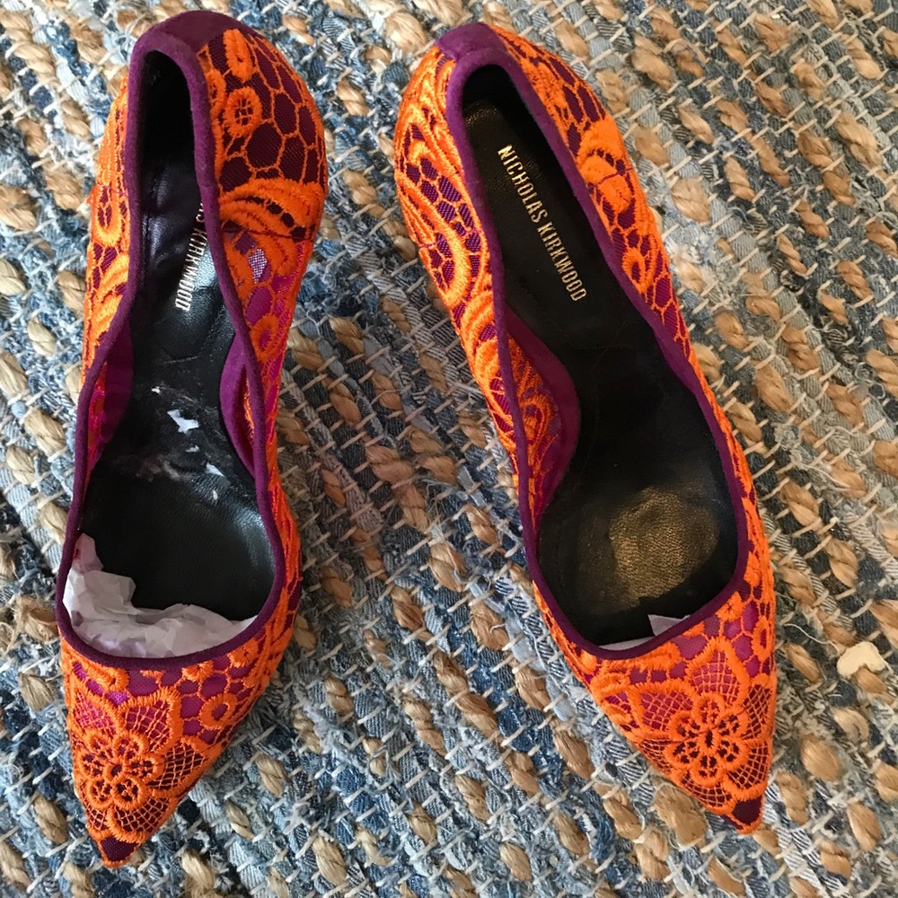 Nicholas Kirkwood embroidered tulle pumps - Picture 3 of 5